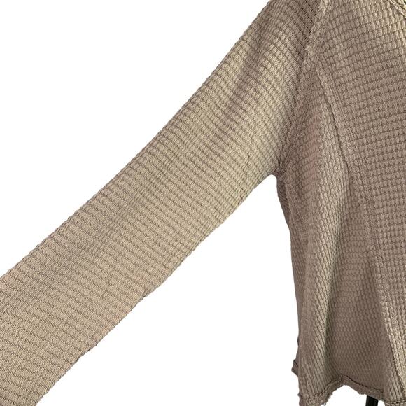 Ninexis Off shoulder Blouse waffle knit Polyester Top Long Sleeves Women L NEW - Picture 9 of 12